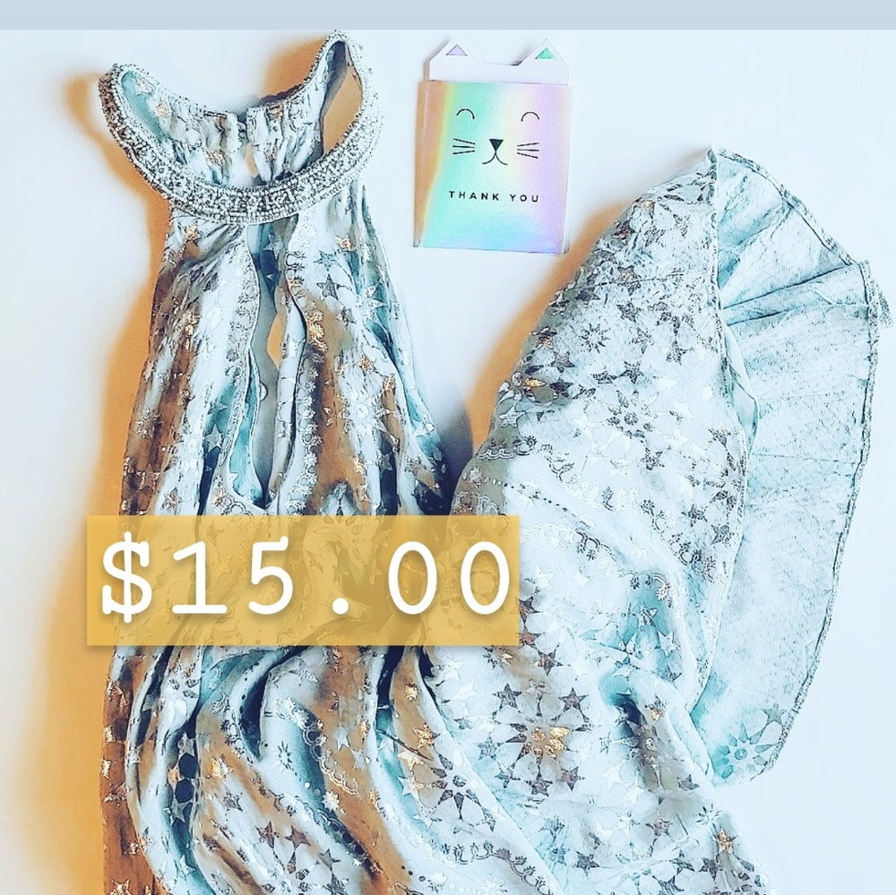 Shimmery Starry Summer Mini Dress